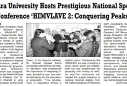 Bahra University Hosts Prestigious National Sports Conference ‘HIMVLAVE 2: Conquering Peaks’