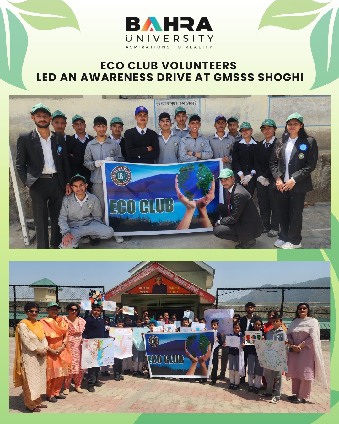 Bahra University Leads Environmental Awareness Drive at GMSSS Shoghi