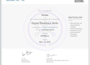 Bahra University’s Alpha School  organized a rigorous 4-day workshop on Digital Workforce Skills — a program developed and certified by IBM