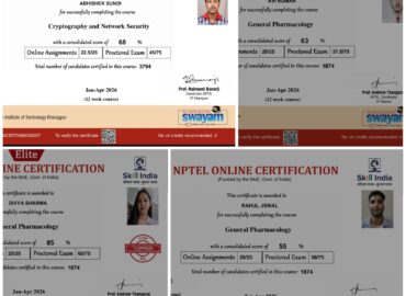 Bahra University Students Achieve SWAYAM Certifications in Pharmacy and Forensic Science.