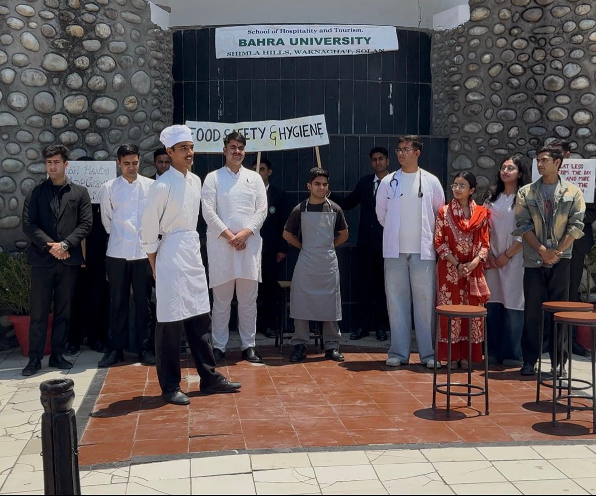 Bahra University Organizes Safety Awareness Drive Promoting hygiene, sanitation, and safe food handling practices among students and the wider community — led by the School of Hospitality & Tourism.
