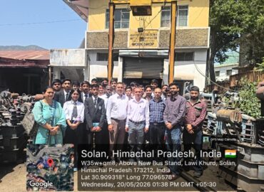 Department of Electrical and Electronics Engineering  Bahra University Organizes Industrial Visit to HPSEBL Solan for Practical Learning and Technical Exposure.