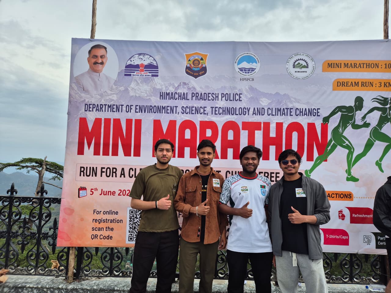 Bahra University Students Participate in 12th Police Marathon Against Drug Abuse at Shimla