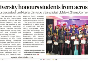 Bahra University honours students from across the globeConvocation held for graduates from Nigeria, Cameroon, Bangladesh, Malawi, Ghana, Comoros, Thailand & Nepal .