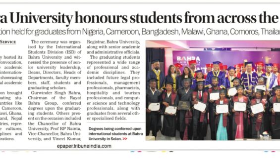 Bahra University honours students from across the globeConvocation held for graduates from Nigeria, Cameroon, Bangladesh, Malawi, Ghana, Comoros, Thailand & Nepal .